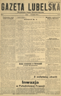 Gazeta Lubelska : niezależny organ demokratyczny. R. 1, nr 11 (16 sierpnia 1944)