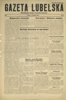 Gazeta Lubelska : niezależny organ demokratyczny. R. 1, nr 32 (8 września 1944)