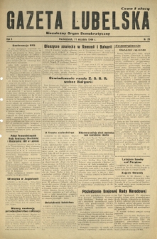 Gazeta Lubelska : niezależny organ demokratyczny. R. 1, nr 35 (11 września 1944)