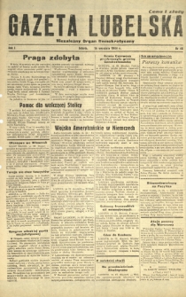 Gazeta Lubelska : niezależny organ demokratyczny. R. 1, nr 40 (16 września 1944)