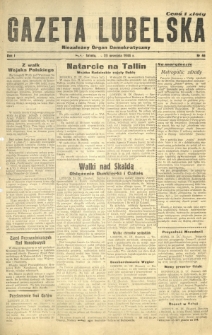 Gazeta Lubelska : niezależny organ demokratyczny. R. 1, nr 46 (23 września 1944)