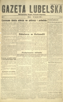 Gazeta Lubelska : niezależny organ demokratyczny. R. 1, nr 49 (26 września 1944)