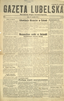 Gazeta Lubelska : niezależny organ demokratyczny. R. 1, nr 50 (27 września 1944)
