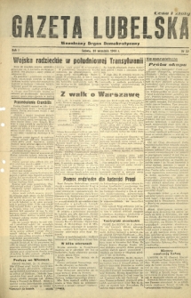 Gazeta Lubelska : niezależny organ demokratyczny. R. 1, nr 53 (30 września 1944)