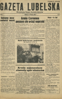 Gazeta Lubelska : niezależny organ demokratyczny. R. 1, nr 5 (8 sierpnia 1944)