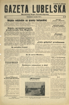 Gazeta Lubelska : niezależny organ demokratyczny. R. 1, nr 28 (4 września 1944)