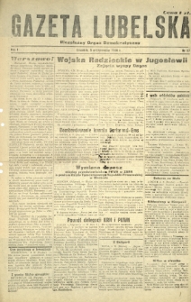 Gazeta Lubelska : niezależny organ demokratyczny. R. 1, nr 57 (5 października 1944)