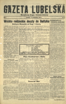 Gazeta Lubelska : niezależny organ demokratyczny. R. 1, nr 64 (12 października 1944)