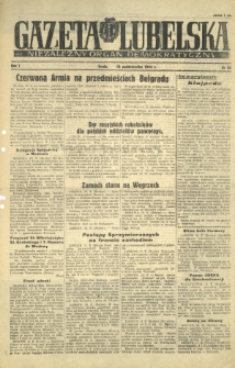 Gazeta Lubelska : niezależny organ demokratyczny. R. 1, nr 68 (18 października 1944)