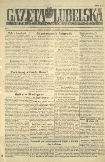Gazeta Lubelska : niezależny organ demokratyczny. R. 1, nr 71 (20-21 października 1944)