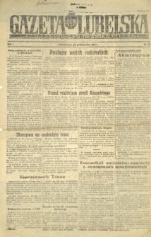Gazeta Lubelska : niezależny organ demokratyczny. R. 1, nr 73 (23 października 1944)
