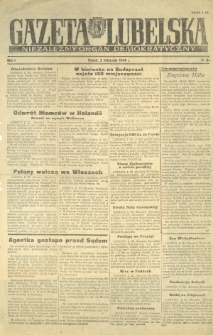 Gazeta Lubelska : niezależny organ demokratyczny. R. 1, nr 84 (3 listopada 1944)