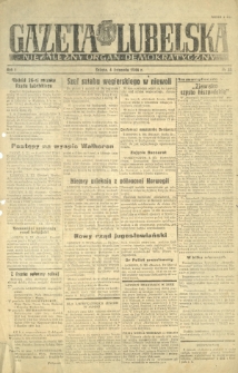 Gazeta Lubelska : niezależny organ demokratyczny. R. 1, nr 85 (4 listopada 1944)
