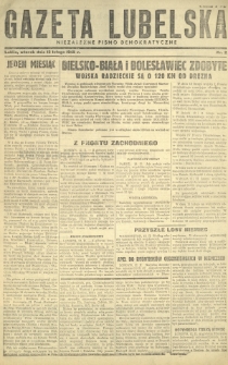Gazeta Lubelska : niezależne pismo demokratyczne. 1945, nr 2 (13 lutego)