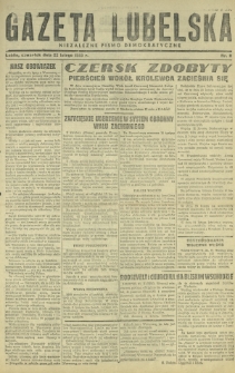 Gazeta Lubelska : niezależne pismo demokratyczne. 1945, nr 11 (22 lutego)