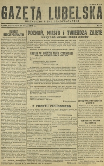 Gazeta Lubelska : niezależne pismo demokratyczne. 1945, nr 13 (24 lutego)