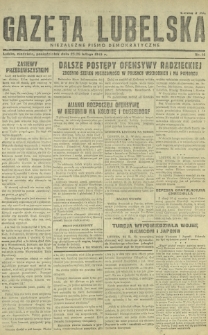 Gazeta Lubelska : niezależne pismo demokratyczne. 1945, nr 14 (25/26 lutego)