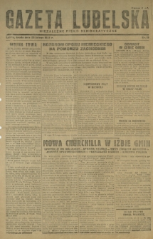 Gazeta Lubelska : niezależne pismo demokratyczne. 1945, nr 16 (28 lutego)