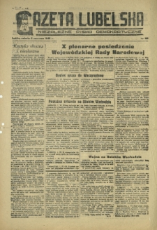 Gazeta Lubelska : niezależne pismo demokratyczne. 1945, nr 103 (2 czerwca)