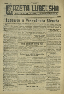Gazeta Lubelska : niezależne pismo demokratyczne. 1945, nr 105 (5 czerwca)