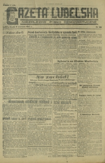 Gazeta Lubelska : niezależne pismo demokratyczne. 1945, nr 106 (6 czerwca)