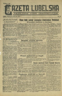 Gazeta Lubelska : niezależne pismo demokratyczne. 1945, nr 112 (12 czerwca)