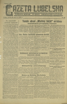 Gazeta Lubelska : niezależne pismo demokratyczne. 1945, nr 116 (16 czerwca)
