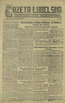 Gazeta Lubelska : niezależne pismo demokratyczne. 1945, nr 123 (24 czerwca)