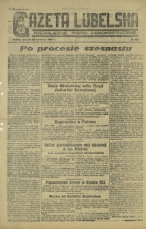 Gazeta Lubelska : niezależne pismo demokratyczne. 1945, nr 125 (26 czerwca)