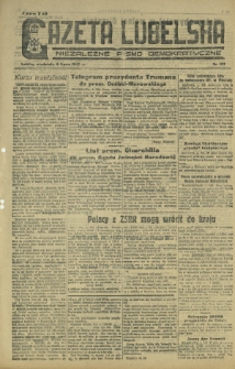 Gazeta Lubelska : niezależne pismo demokratyczne. 1945, nr 137 (8 lipca)