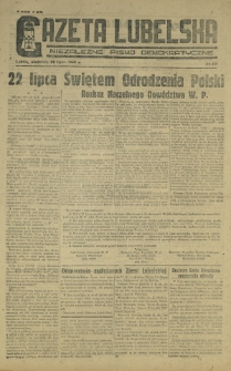 Gazeta Lubelska : niezależne pismo demokratyczne. 1945, nr 151 (22 lipca)