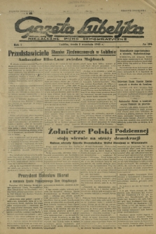 Gazeta Lubelska : niezależne pismo demokratyczne. R. 1, nr 194 (5 wzreśnia 1945)