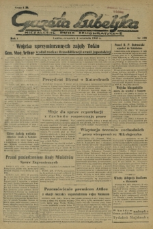 Gazeta Lubelska : niezależne pismo demokratyczne. R. 1, nr 195 (6 września 1945)