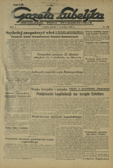 Gazeta Lubelska : niezależne pismo demokratyczne. R. 1, nr 196 (7 września 1945)