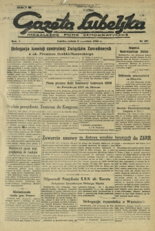 Gazeta Lubelska : niezależne pismo demokratyczne. R. 1, nr 197 (8 września 1945)