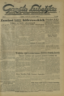 Gazeta Lubelska : niezależne pismo demokratyczne. R. 1, nr 200 (11 września 1945)