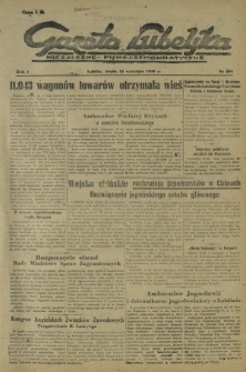Gazeta Lubelska : niezależne pismo demokratyczne. R. 1, nr 201 (12 września 1945)
