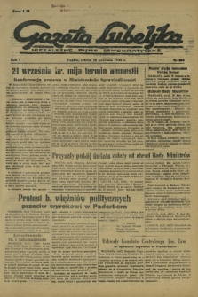 Gazeta Lubelska : niezależne pismo demokratyczne. R. 1, nr 204 (15 wzreśnia 1945)