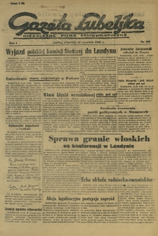 Gazeta Lubelska : niezależne pismo demokratyczne. R. 1, nr 205 (16 września 1945)