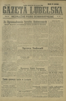 Gazeta Lubelska : niezależne pismo demokratyczne. R. 2, nr 13 (13 stycznia1946)