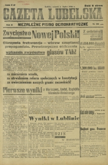 Gazeta Lubelska : niezależne pismo demokratyczne. R. 2, nr 180=489 (2 lipiec 1946)
