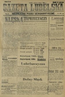 Gazeta Lubelska : niezależne pismo demokratyczne. R. 2, nr 183=492 (5 lipiec 1946)