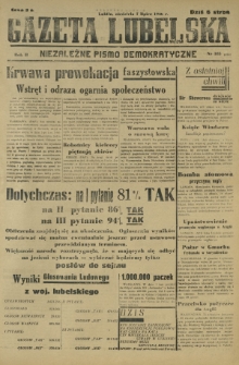 Gazeta Lubelska : niezależne pismo demokratyczne. R. 2, nr 185=494 (7 lipiec 1946)