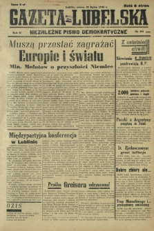 Gazeta Lubelska : niezależne pismo demokratyczne. R. 2, nr 191=500 (13 lipiec 1946)
