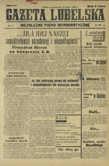 Gazeta Lubelska : niezależne pismo demokratyczne. R. 2, nr 193=502 (15 lipiec 1946)