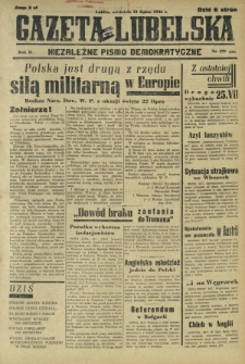 Gazeta Lubelska : niezależne pismo demokratyczne. R. 2, nr 199=508 (21 lipiec 1946)