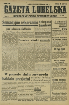 Gazeta Lubelska : niezależne pismo demokratyczne. R. 2, nr 219=528 (11 sierpień 1946)