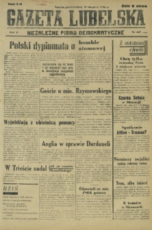 Gazeta Lubelska : niezależne pismo demokratyczne. R. 2, nr 227=536 (19 sierpień 1946)