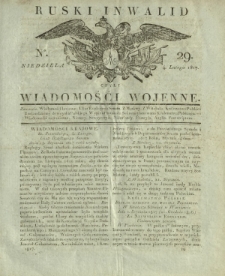 Ruski Inwalid czyli wiadomości wojenne. 1817, nr 29 (4 lutego)