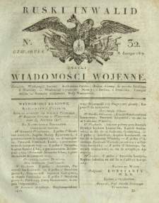 Ruski Inwalid czyli wiadomości wojenne. 1817, nr 32 (8 lutego)